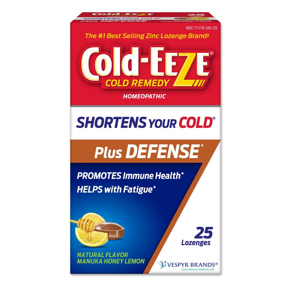 COLD-EEZE Plus Natural Mixed Berry Cold & Flu Zinc Lozenges Multi-Symptom 25 ct