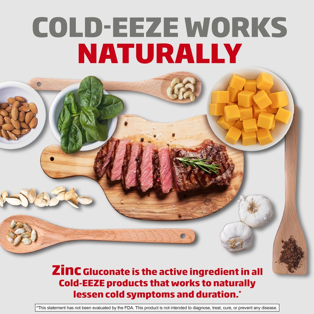 COLD-EEZE Plus Natural Mixed Berry Cold & Flu Zinc Lozenges Multi-Symptom 25 ct