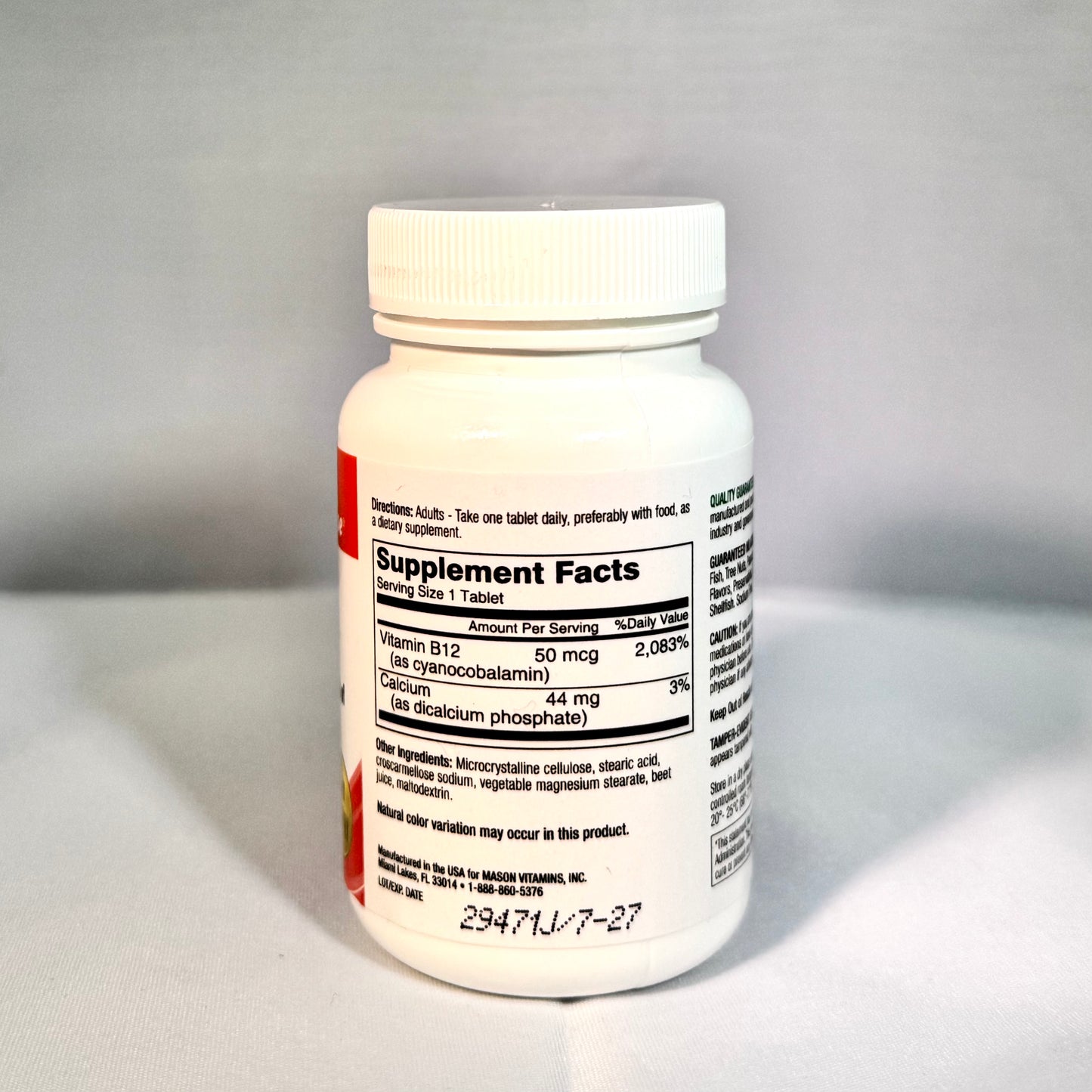 Health Sense Vitamin B-12 30 ct 50mg