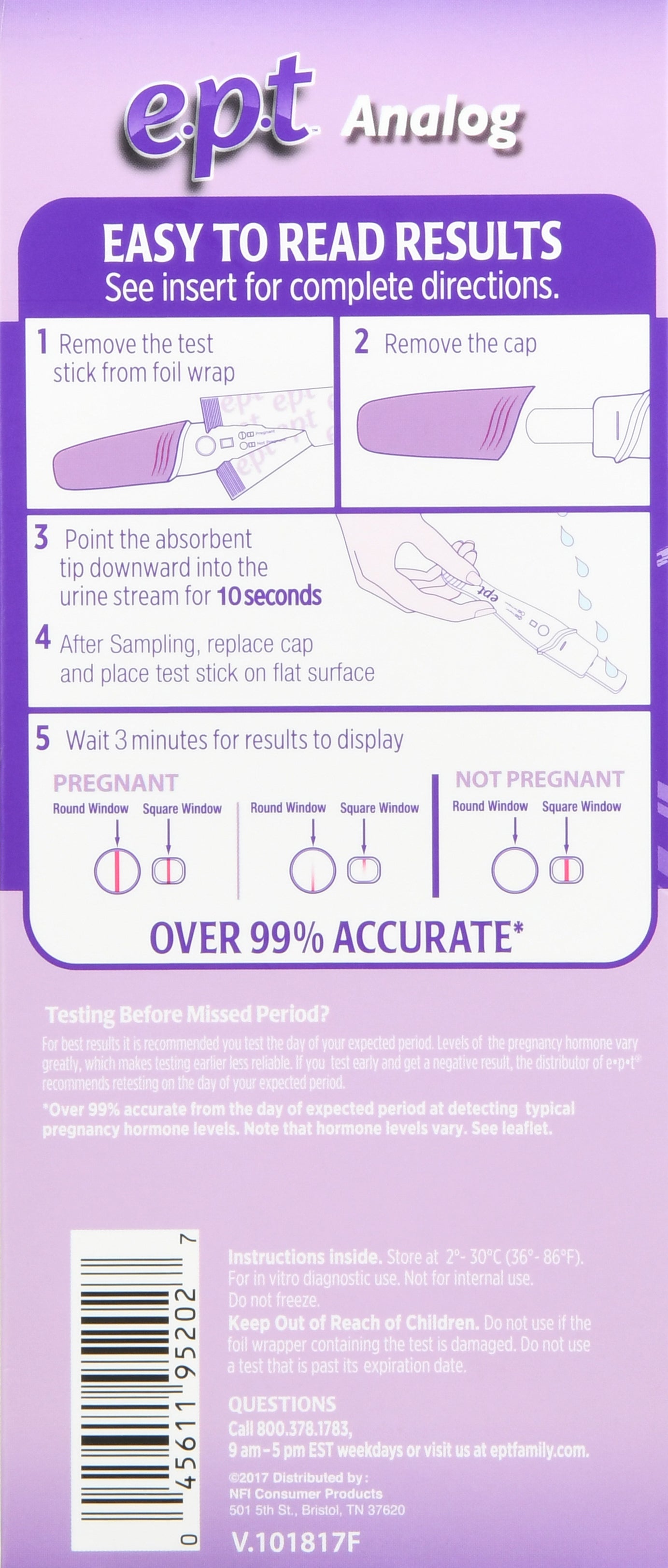 e.p.t. Analog Early Pregnancy Tests